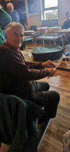 Tommy-Crowley-making-his-bodhrán